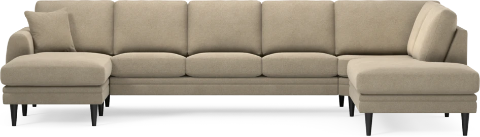 Eden - 3-sits soffa med schäslong vänster och divan höger - Beige