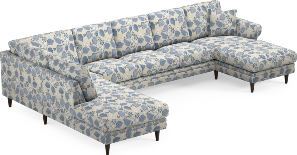 Eden - 3-sits soffa med divan vänster och schäslong höger - Flerfärgad