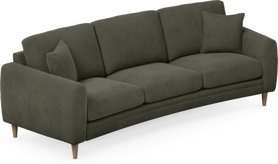 Eden - 3-sits soffa svängd - Grå