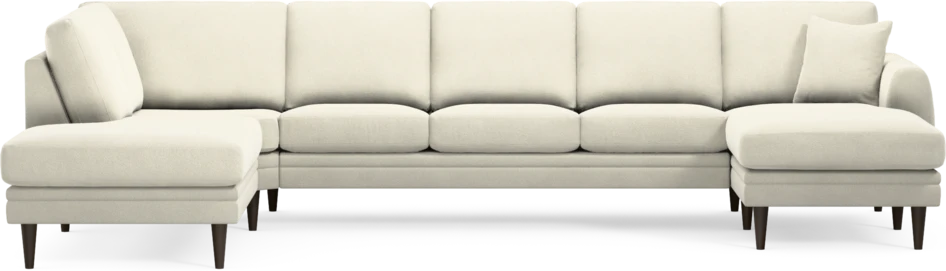 Eden - 3-sits soffa med divan vänster och schäslong höger - Vit
