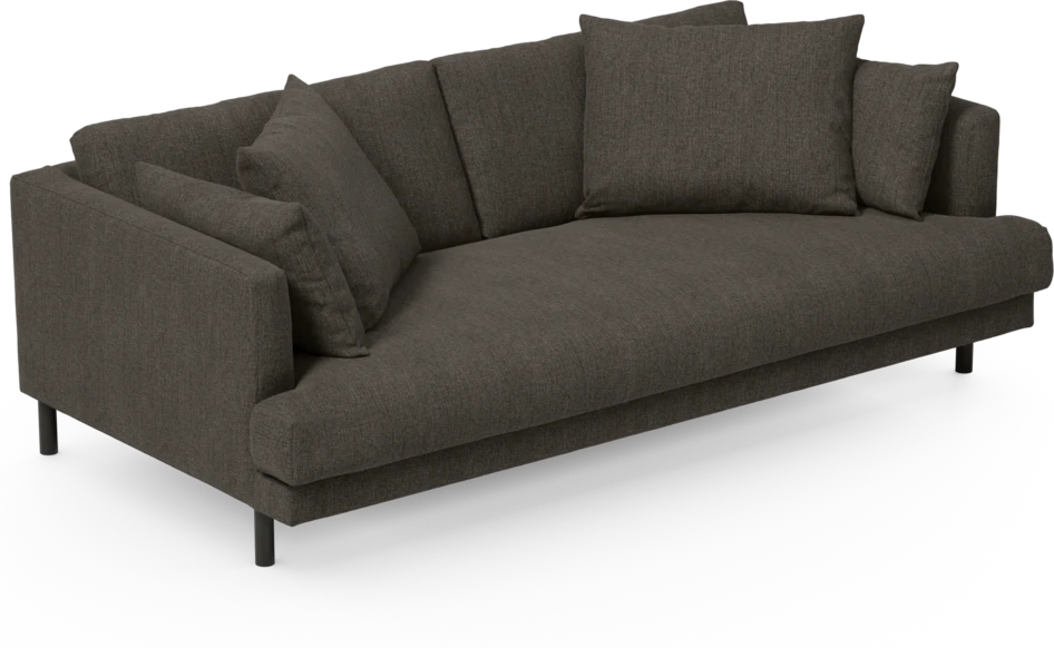 Harper - 3-sits soffa, hel dyna - Brun