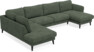 Bridge - 3-sits soffa med divan vänster och schäslong höger - Grön