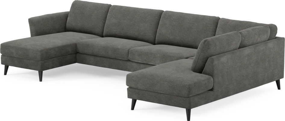 Bridge - 3-sits soffa med schäslong vänster och divan höger - Grå