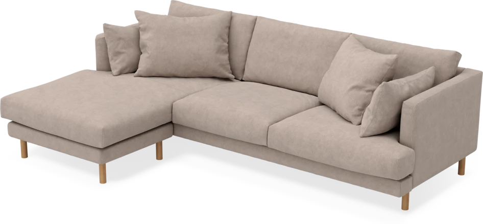Harper - 4-sits med schäslong vänster - Beige
