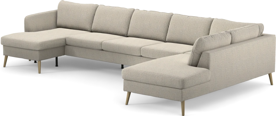 County - 4-sits soffa med schäslong vänster och divan höger - Beige