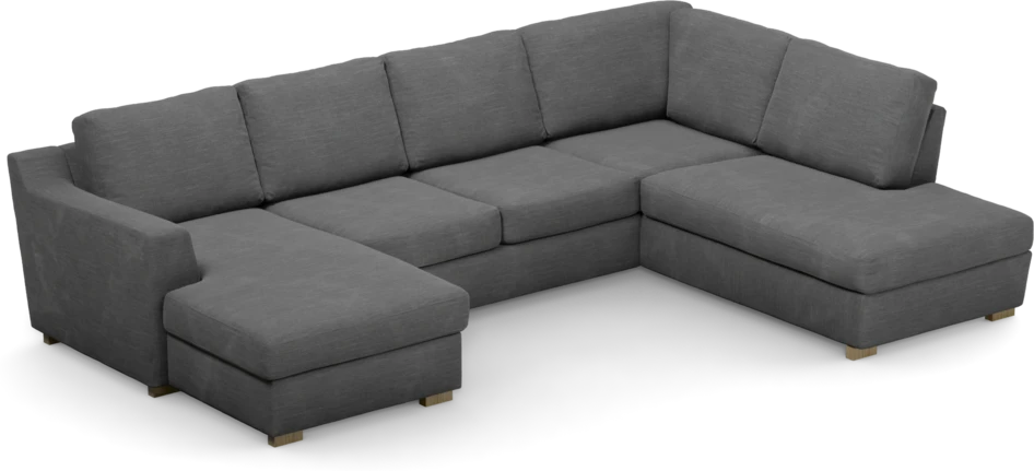 Friday - 3-sits soffa med schäslong vänster och divan höger - Grå