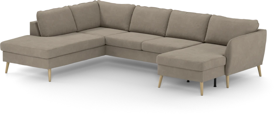County - 3-sits soffa med divan vänster och schäslong höger - Beige