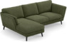 Madison Lux - 2-sits soffa med schäslong vänster - Grön