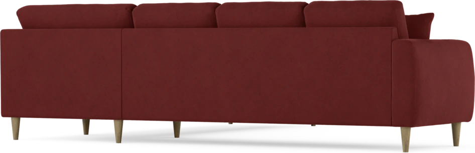 Eden - Hörnsoffa, 3+3-sits - Röd