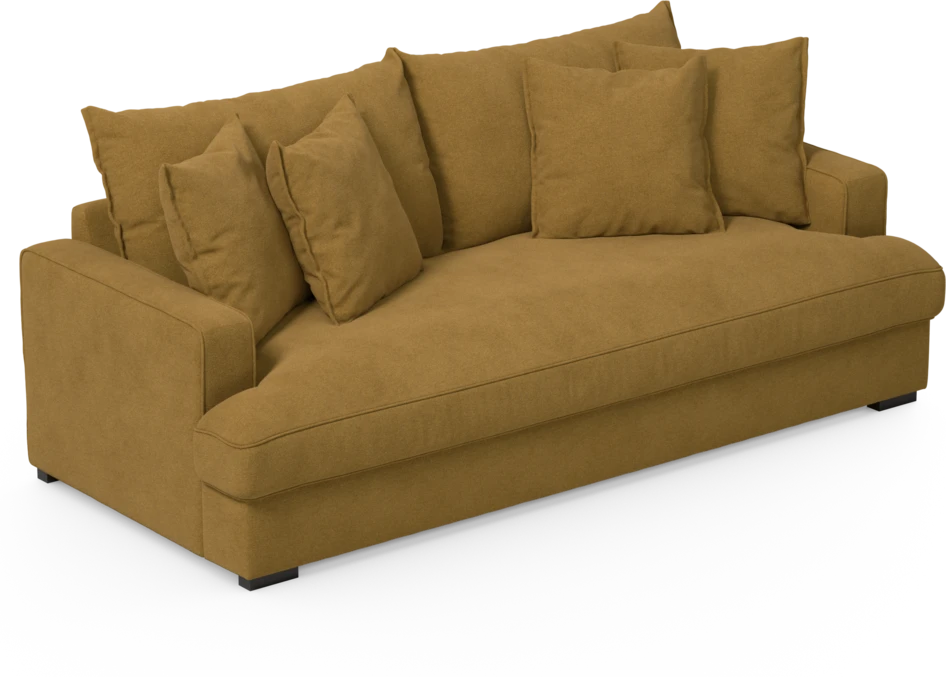 Mila - 3-sits soffa, hel dyna - Gul