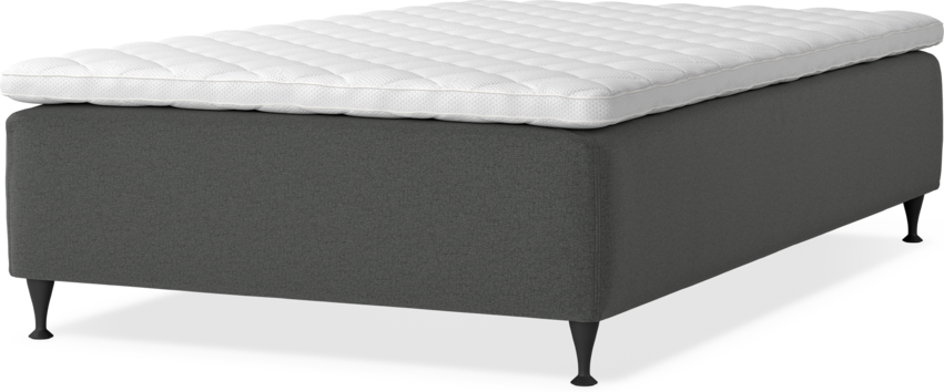 Delux Dream - Ramsäng, enkelsäng med bäddmadrass - Grå