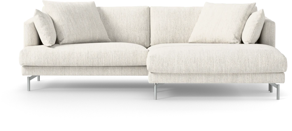 Harper - 4-sits med schäslong XL höger - Vit