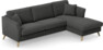 Eden - 2,5-sits soffa med schäslong - Svart