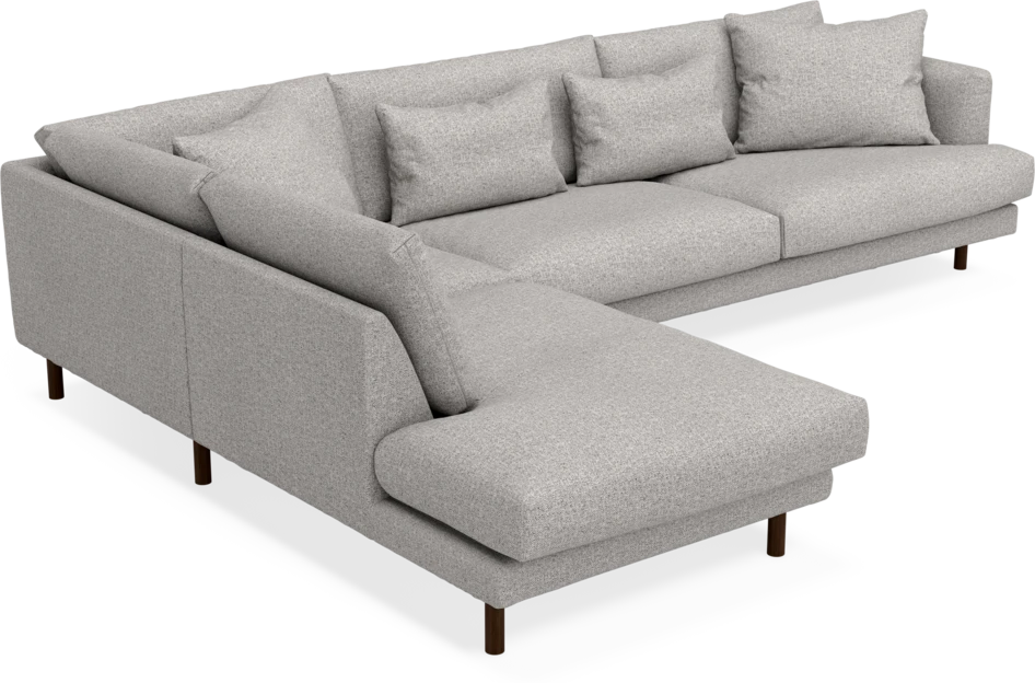 Harper - 3-sits soffa med divan vänster - Vit