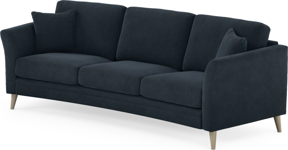 Eden - 3-sits soffa svängd - Blå