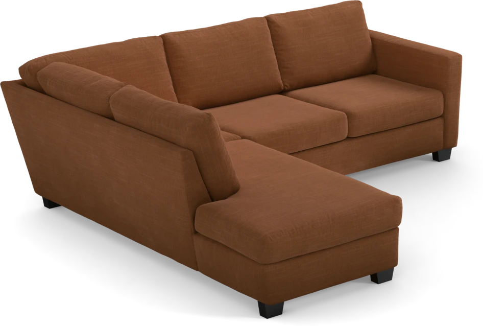 Friday - 2,5-sits soffa med divan vänster - Orange