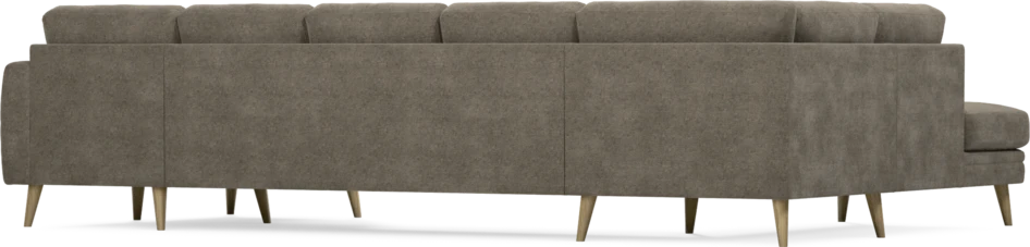Eden - 3-sits soffa med divan vänster och schäslong höger - Brun