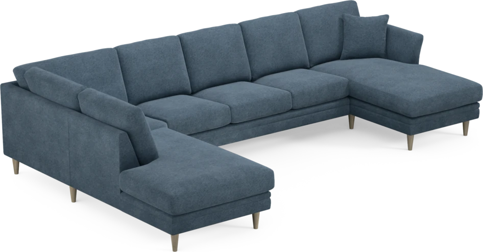 Eden - 3-sits soffa med divan vänster och schäslong höger - Blå