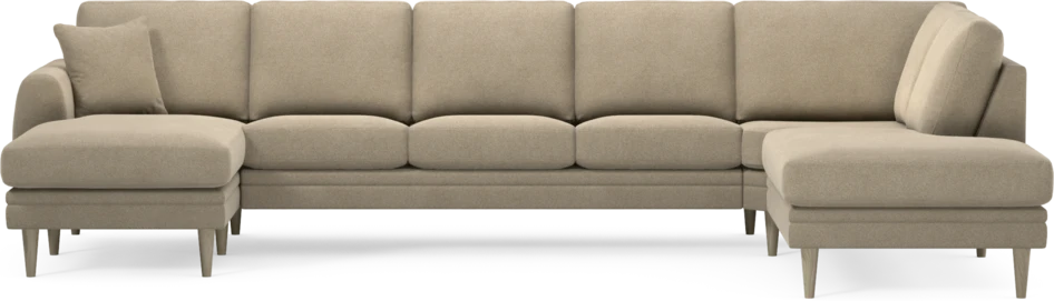 Eden - 3-sits soffa med schäslong vänster och divan höger - Beige
