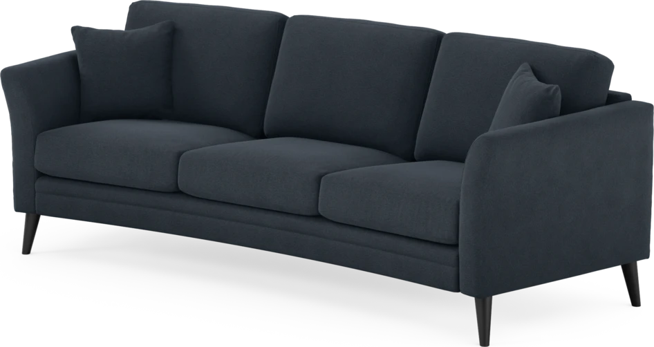 Eden - 3-sits soffa svängd - Blå
