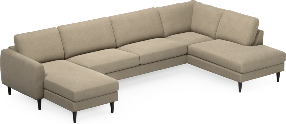 Bridge - 3-sits soffa med schäslong vänster och divan höger - Beige
