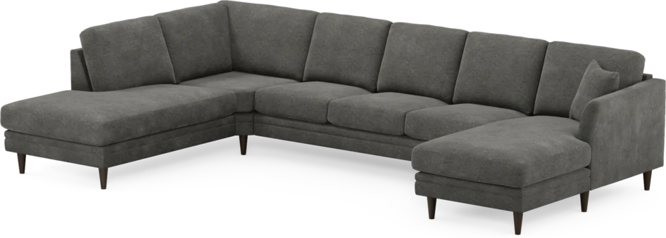 Eden - 3-sits soffa med divan vänster och schäslong höger - Grå