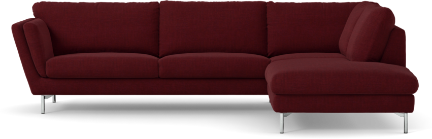 Madison Lux - 3-sits soffa med divan höger - Röd