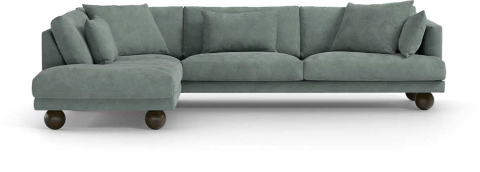 Harper - 3-sits soffa med divan vänster - Blå