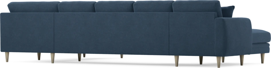 Eden - 3-sits soffa med schäslong vänster och divan höger - Blå