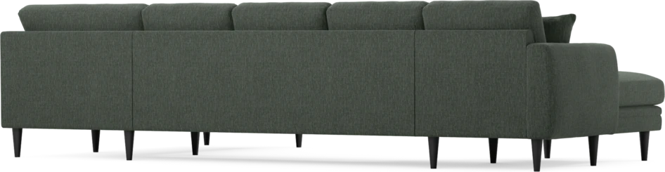 Eden - 3-sits soffa med schäslong vänster och divan höger - Grön