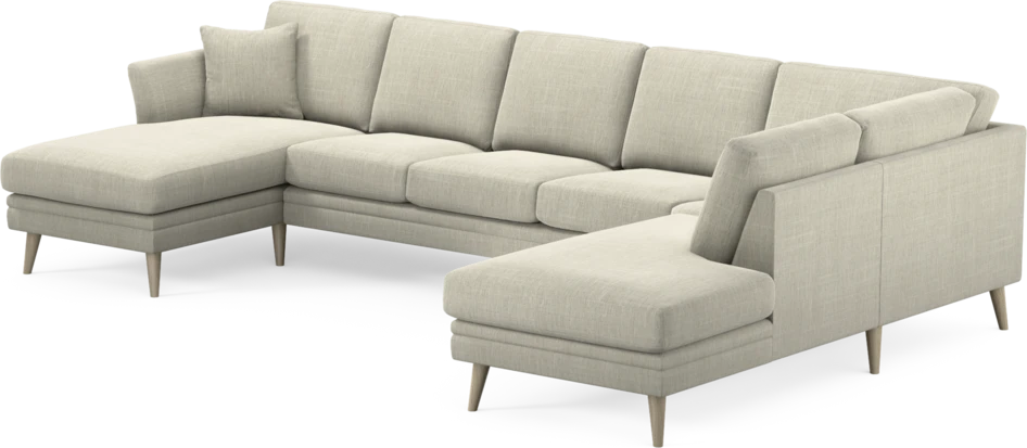 Eden - 3-sits soffa med schäslong vänster och divan höger - Beige