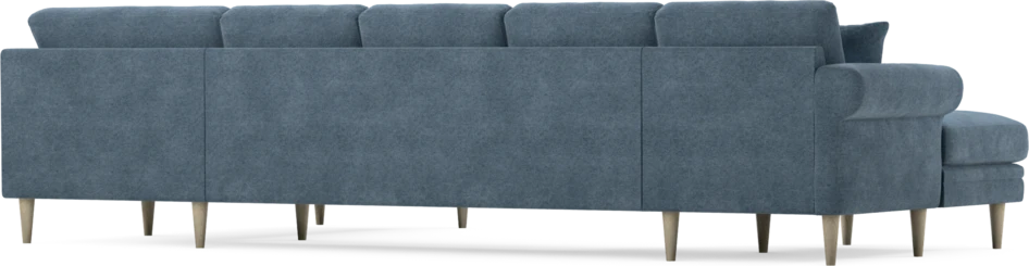 Eden - 3-sits soffa med schäslong vänster och divan höger - Blå