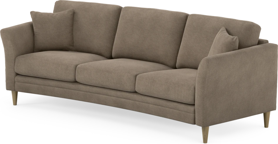 Eden - 3-sits soffa svängd - Brun