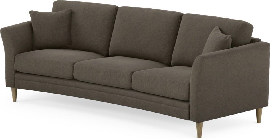 Eden - 3-sits soffa svängd - Brun