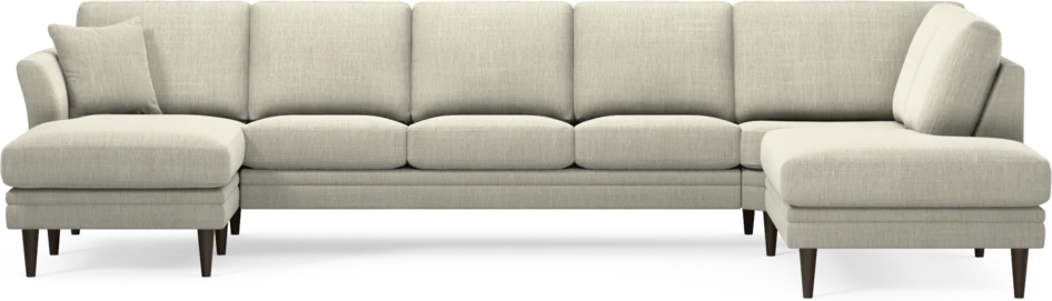 Eden - 3-sits soffa med schäslong vänster och divan höger - Beige