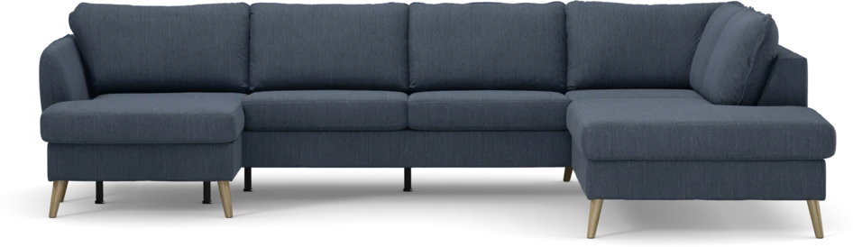 County - 3-sits soffa med schäslong vänster och divan höger - Blå