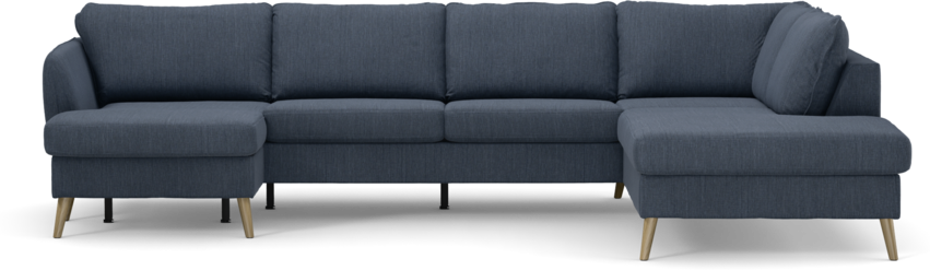 County - 3-sits soffa med schäslong vänster och divan höger - Blå