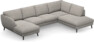 Madison Lux - 2-sits soffa med schäslong vänster och divan höger - Grå