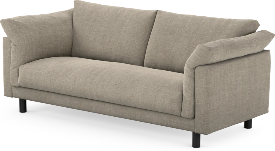 Cherrie - 2,5-sits soffa, hel dyna, fast klädsel - Beige