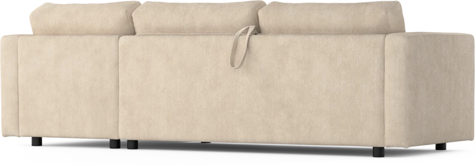 Lindö - Bäddsoffa 2,5-sits med schäslong, vändbar - Beige