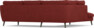 Madison Lux - 2-sits soffa med divan vänster - Röd
