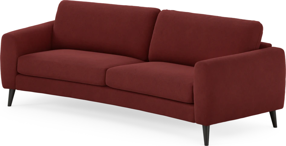 Bridge - 3-sits soffa svängd - Röd