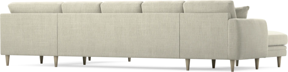 Eden - 3-sits soffa med schäslong vänster och divan höger - Beige