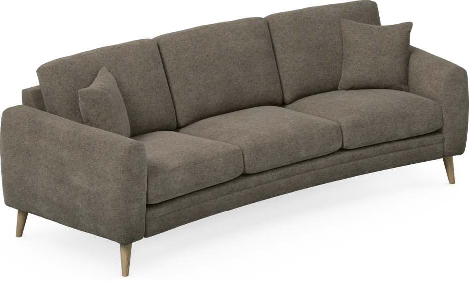 Eden - 3-sits soffa svängd - Brun