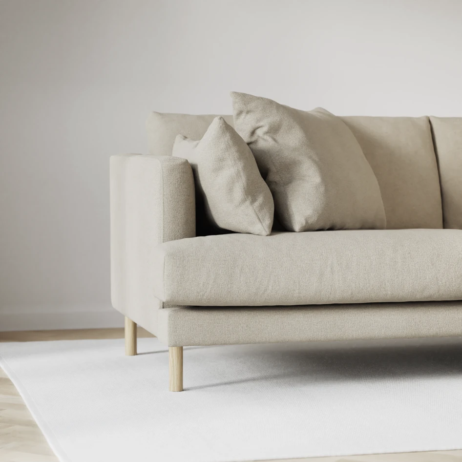 Harper - 3-sits soffa, hel dyna - Beige