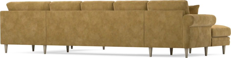 Eden - 3-sits soffa med schäslong vänster och divan höger - Gul