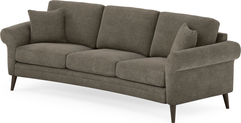 Eden - 3-sits soffa svängd - Brun