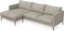 Impression Delux - 3-sits soffa med schäslong vänster - Grå