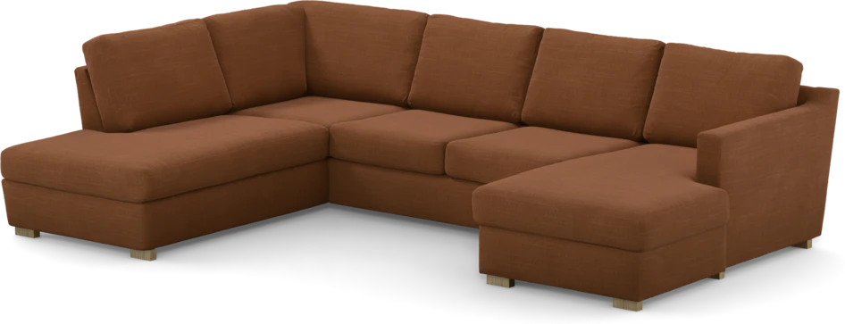 Friday - 3-sits soffa med divan vänster och schäslong höger - Orange
