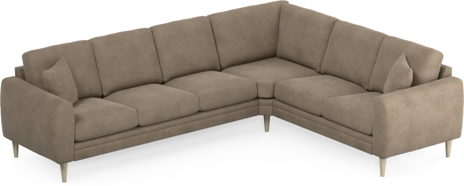 Eden - Hörnsoffa, 3+2-sits - Brun